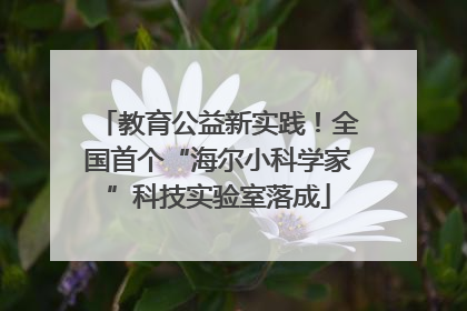 教育公益新实践！全国首个“海尔小科学家”科技实验室落成