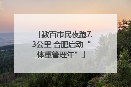 数百市民夜跑7.3公里 合肥启动“体重管理年”