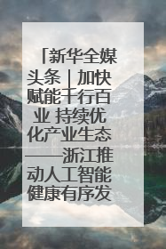 新华全媒头条｜加快赋能千行百业 持续优化产业生态——浙江推动人工智能健康有序发展观察