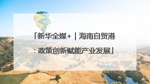 新华全媒+｜海南自贸港：政策创新赋能产业发展