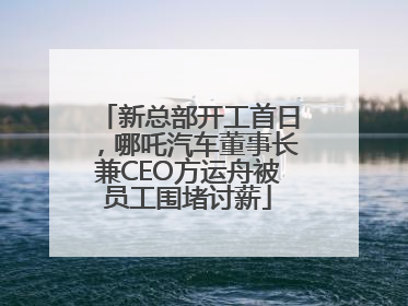 新总部开工首日，哪吒汽车董事长兼CEO方运舟被员工围堵讨薪