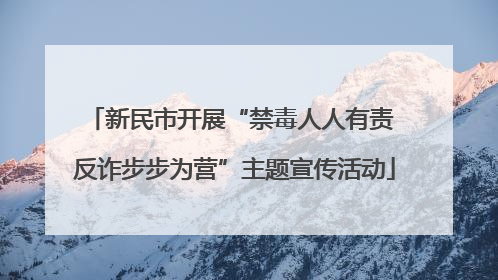 新民市开展“禁毒人人有责 反诈步步为营”主题宣传活动