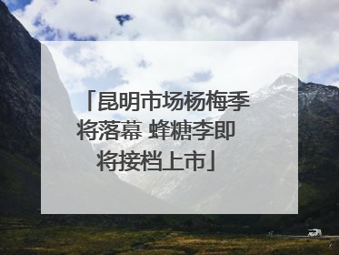 昆明市场杨梅季将落幕 蜂糖李即将接档上市