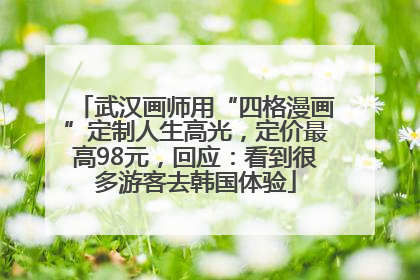 武汉画师用“四格漫画”定制人生高光，定价最高98元，回应：看到很多游客去韩国体验