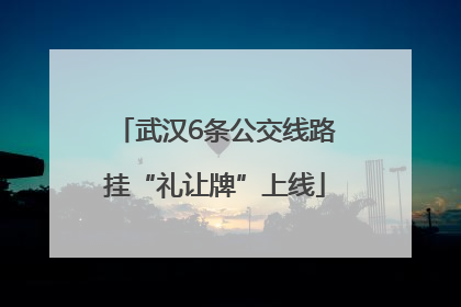武汉6条公交线路挂“礼让牌”上线