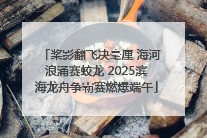 桨影翻飞决毫厘 海河浪涌赛蛟龙 2025滨海龙舟争霸赛燃爆端午