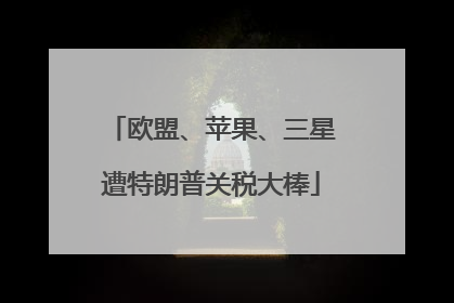 欧盟、苹果、三星遭特朗普关税大棒