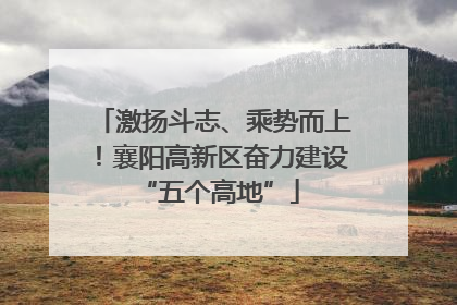 激扬斗志、乘势而上！襄阳高新区奋力建设 “五个高地”