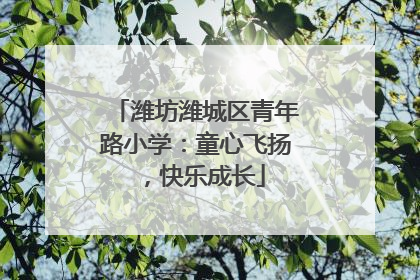 潍坊潍城区青年路小学：童心飞扬，快乐成长