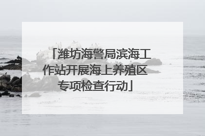 潍坊海警局滨海工作站开展海上养殖区专项检查行动