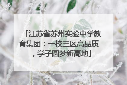 江苏省苏州实验中学教育集团：一校三区高品质，学子圆梦新高地