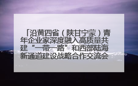 沿黄四省（陕甘宁蒙）青年企业家深度融入高质量共建“一带一路”和西部陆海新通道建设战略合作交流会在甘肃兰州召开