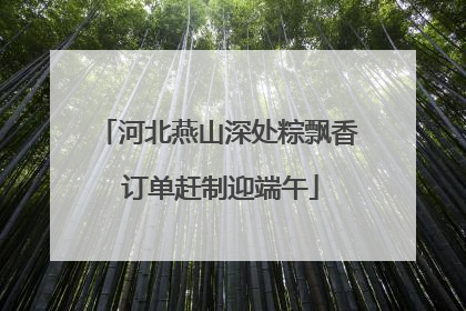 河北燕山深处粽飘香 订单赶制迎端午