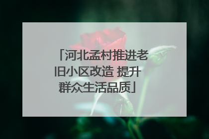河北孟村推进老旧小区改造 提升群众生活品质