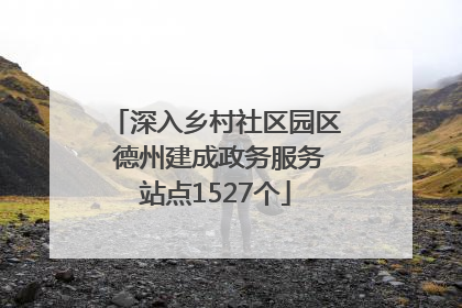 深入乡村社区园区 德州建成政务服务站点1527个