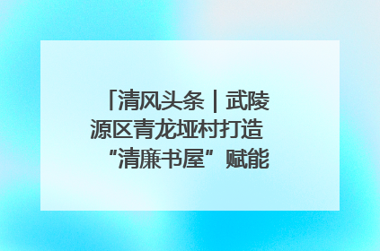 清风头条｜武陵源区青龙垭村打造“清廉书屋”赋能乡村振兴新风尚