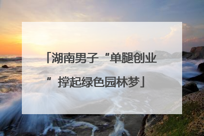 湖南男子“单腿创业”撑起绿色园林梦