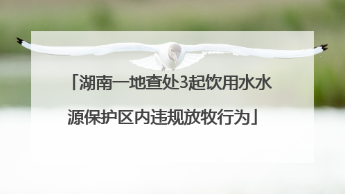 湖南一地查处3起饮用水水源保护区内违规放牧行为