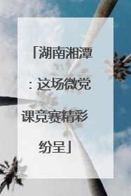 湖南湘潭：这场微党课竞赛精彩纷呈