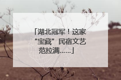 湖北冠军！这家“宝藏”民宿文艺范拉满……