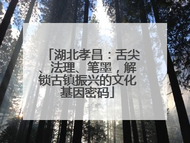 湖北孝昌：舌尖、法理、笔墨，解锁古镇振兴的文化基因密码