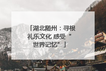 湖北随州：寻根礼乐文化 感受“世界记忆”
