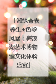 湘绣香囊养生+色彩风暴：梅溪湖艺术博物馆文化体验盛宴
