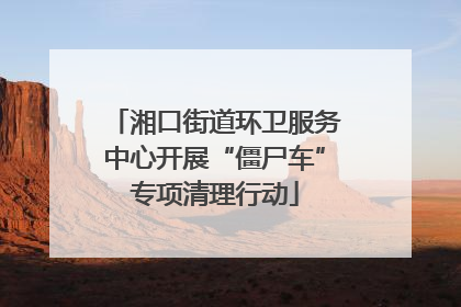 湘口街道环卫服务中心开展“僵尸车”专项清理行动