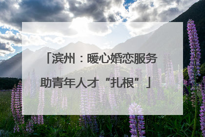 滨州：暖心婚恋服务助青年人才“扎根”