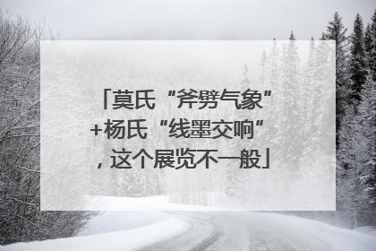 莫氏“斧劈气象”+杨氏“线墨交响”，这个展览不一般