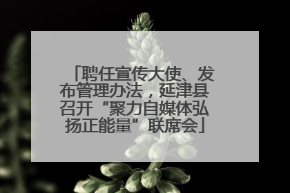 聘任宣传大使、发布管理办法，延津县召开“聚力自媒体弘扬正能量”联席会