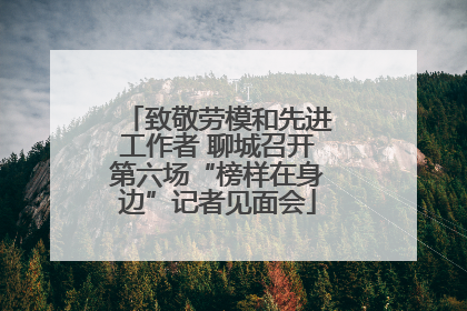 致敬劳模和先进工作者 聊城召开第六场“榜样在身边”记者见面会