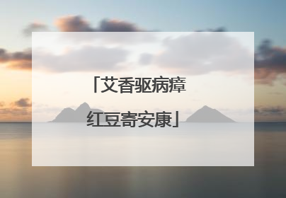 艾香驱病瘴 红豆寄安康