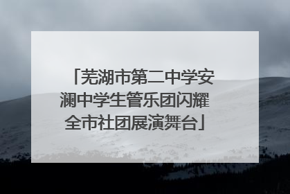 芜湖市第二中学安澜中学生管乐团闪耀全市社团展演舞台