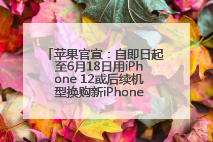 苹果官宣：自即日起至6月18日用iPhone 12或后续机型换购新iPhone，可享额外折抵优惠