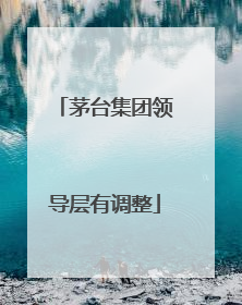 茅台集团领导层有调整