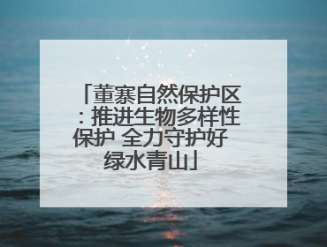 董寨自然保护区：推进生物多样性保护 全力守护好绿水青山