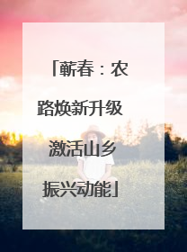 蕲春：农路焕新升级 激活山乡振兴动能