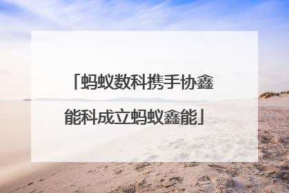 蚂蚁数科携手协鑫能科成立蚂蚁鑫能