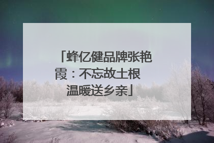 蜂亿健品牌张艳霞：不忘故土根 温暖送乡亲