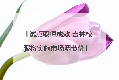 试点取得成效 吉林校服将实施市场调节价