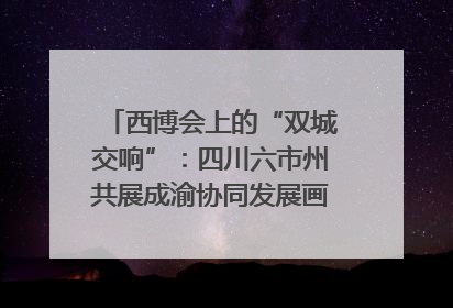 西博会上的“双城交响”：四川六市州共展成渝协同发展画卷｜西博视界