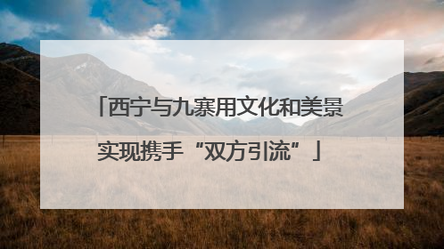 西宁与九寨用文化和美景实现携手“双方引流”