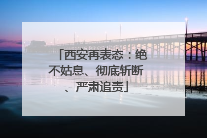 西安再表态：绝不姑息、彻底斩断、严肃追责
