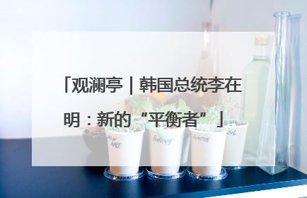 观澜亭｜韩国总统李在明：新的“平衡者”