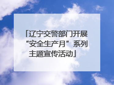 辽宁交警部门开展“安全生产月”系列主题宣传活动