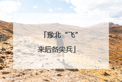 豫北“飞”来后备尖兵