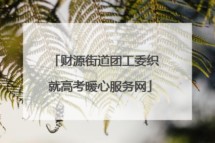 财源街道团工委织就高考暖心服务网