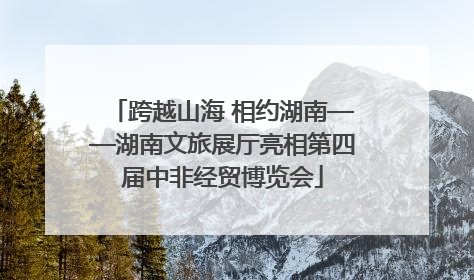 跨越山海 相约湖南——湖南文旅展厅亮相第四届中非经贸博览会