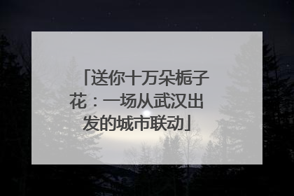 送你十万朵栀子花：一场从武汉出发的城市联动